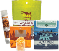 Group shot of cannabis products from Walden.
